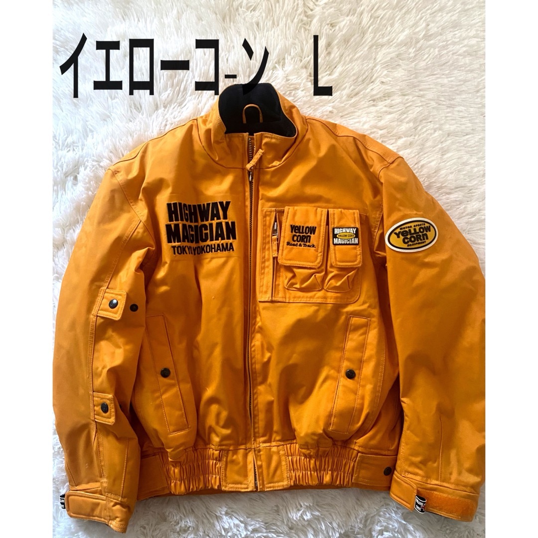 YELLOWCORN バイクジャケット イエロー L ライディングジャケット YELLOWCORN バイクジャケット イエロー L ライディングジャケット