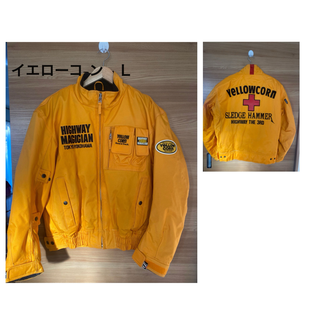 YELLOWCORN バイクジャケット イエロー L ライディングジャケット YELLOWCORN バイクジャケット イエロー L ライディングジャケット