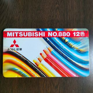 ミツビシエンピツ(三菱鉛筆)の三菱色鉛筆ワイド No.880 12色(1セット)(色鉛筆)