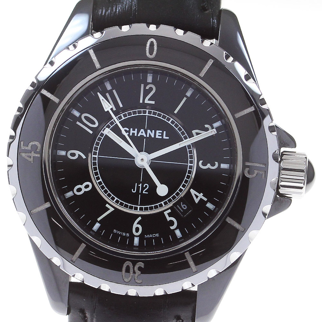 CHANEL - シャネル CHANEL H0680 J12 黒セラミック デイト クォーツ レディース 良品 _863111