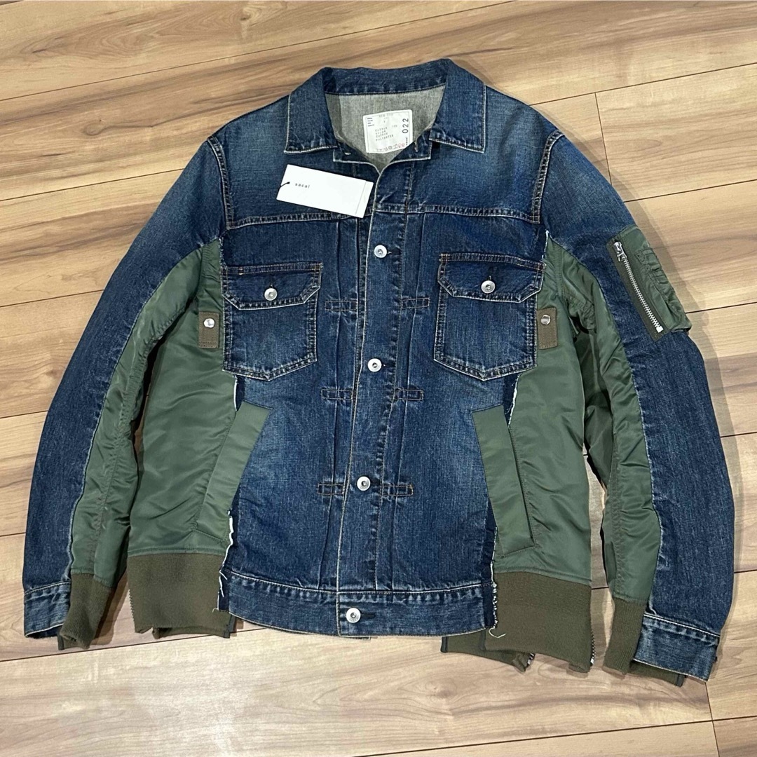 sacai SCM-022 ドッキング デニム ジャケット MA-1 サカイ sacai SCM-022 ドッキング デニム ジャケット MA-1 サカイ