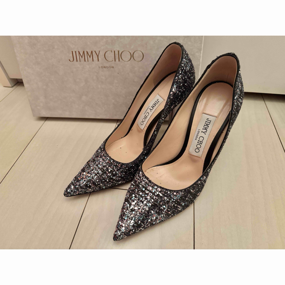 箱付ジミーチュウjimmychooグリッターパンプス(箱付きジミー 箱付ジミーチュウjimmychooグリッターパンプス(箱付きジミー