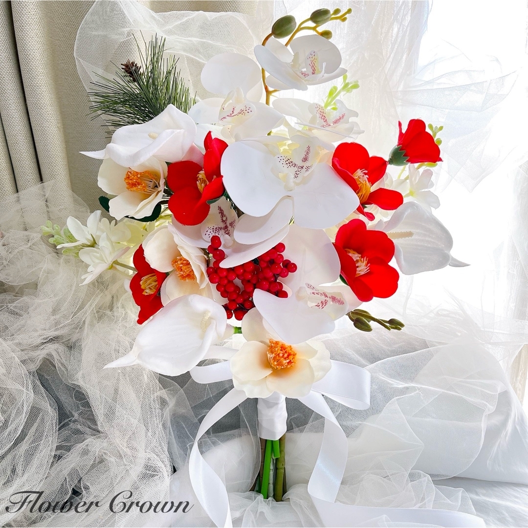 アーティフィシャルフラワーブーケ 結婚式 クラッチブーケ アーティフィシャルフラワーブーケ 結婚式 クラッチブーケ