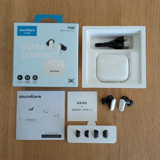 アンカー(Anker)の【ほぼ未使用】アンカー サウンドコアP30i ホワイト(ヘッドフォン/イヤフォン)