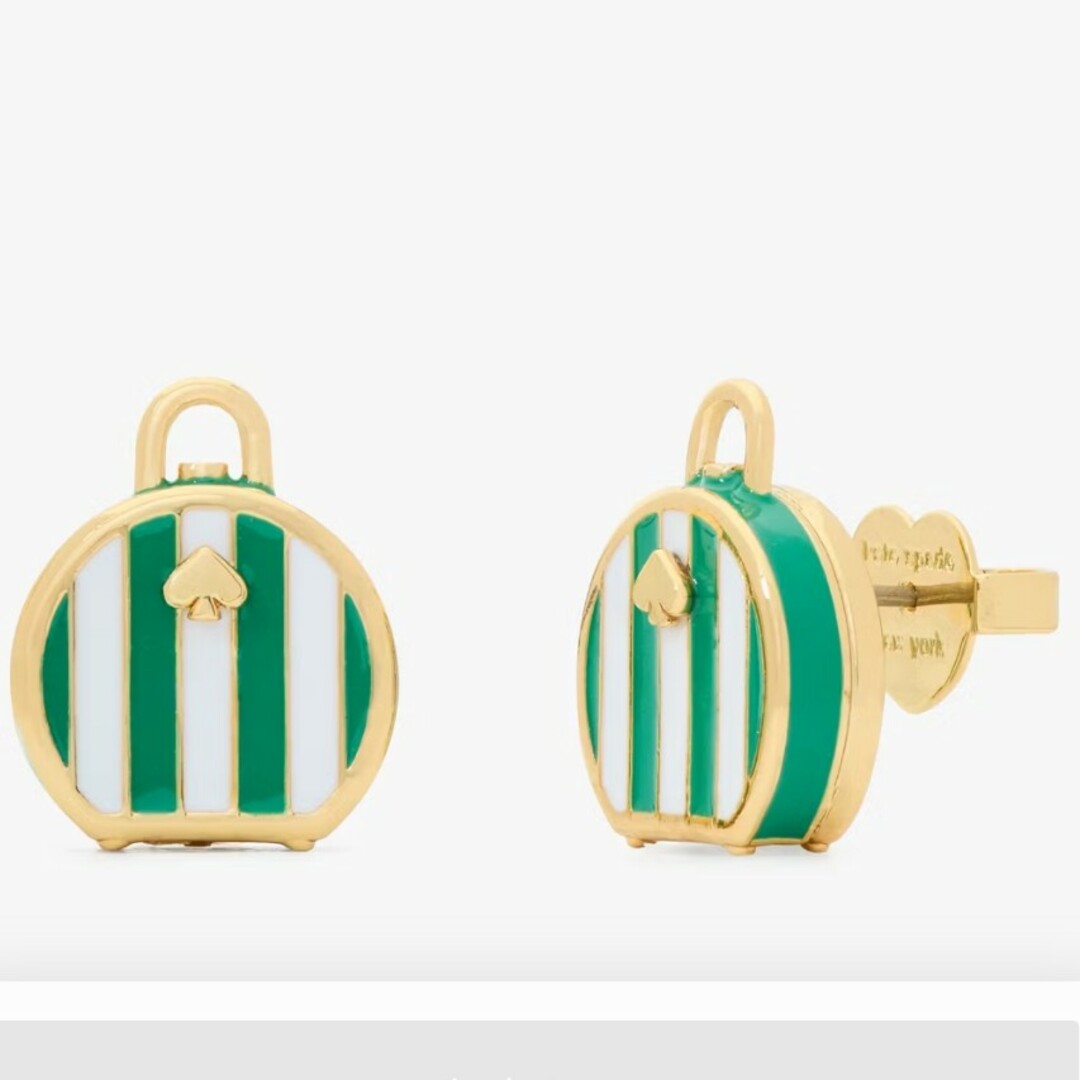 kate spade NEW YORK - kate spade ストライプデザインピアスの kate spade NEW YORK - kate spade ストライプデザインピアスの