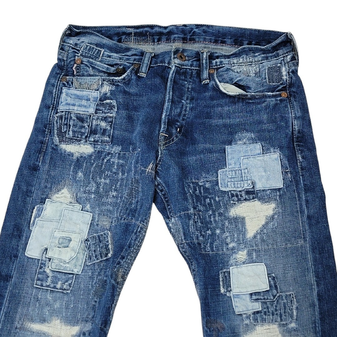 希少】ラルフローレン SPENCER SLIM ダメージ 刺し子 デニム 31 希少】ラルフローレン SPENCER SLIM ダメージ 刺し子 デニム 31