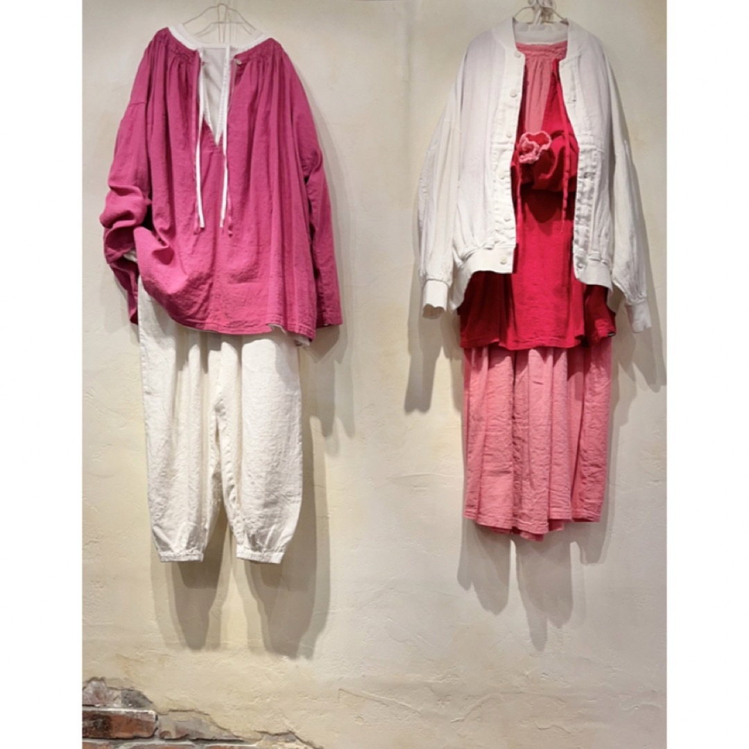 nest Robe - ネストローブ 近江晒しメニーギャザースモックの nest Robe - ネストローブ 近江晒しメニーギャザースモックの