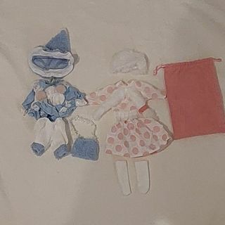 大特価❕2点セット❕フィギュア✨️人形用❕服 帽子 ズボン スカート 青 ピンク(ぬいぐるみ/人形)
