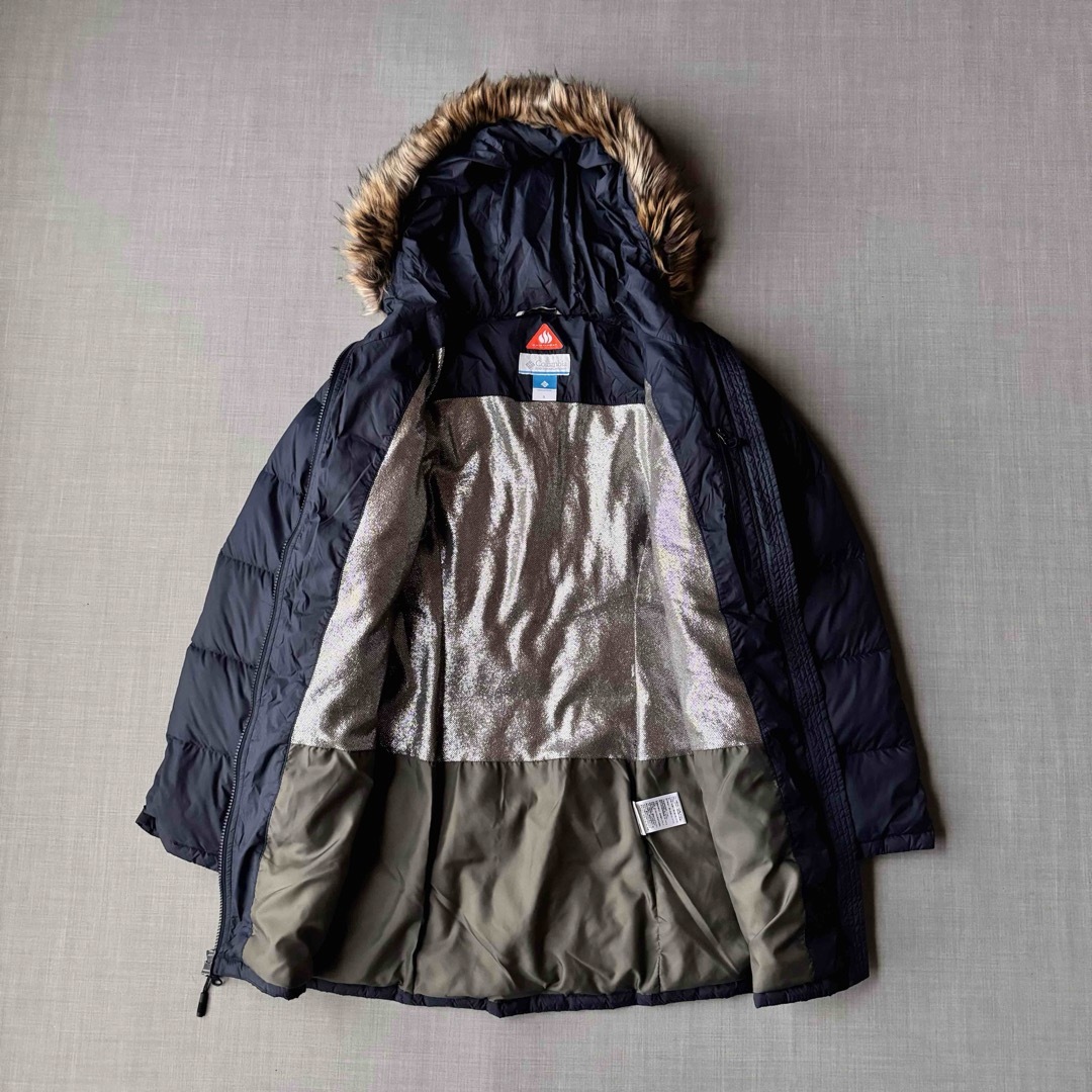 Columbia - 美品 Columbia オムニヒート ダウンコート ネイビー Columbia - 美品 Columbia オムニヒート ダウンコート ネイビー