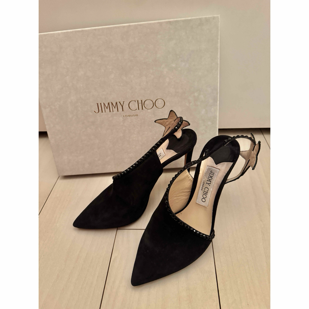 日本未入荷 JIMMYCHOO 星ブラックスエード パンプス ハイヒール 37 日本未入荷 JIMMYCHOO 星ブラックスエード パンプス ハイヒール 37