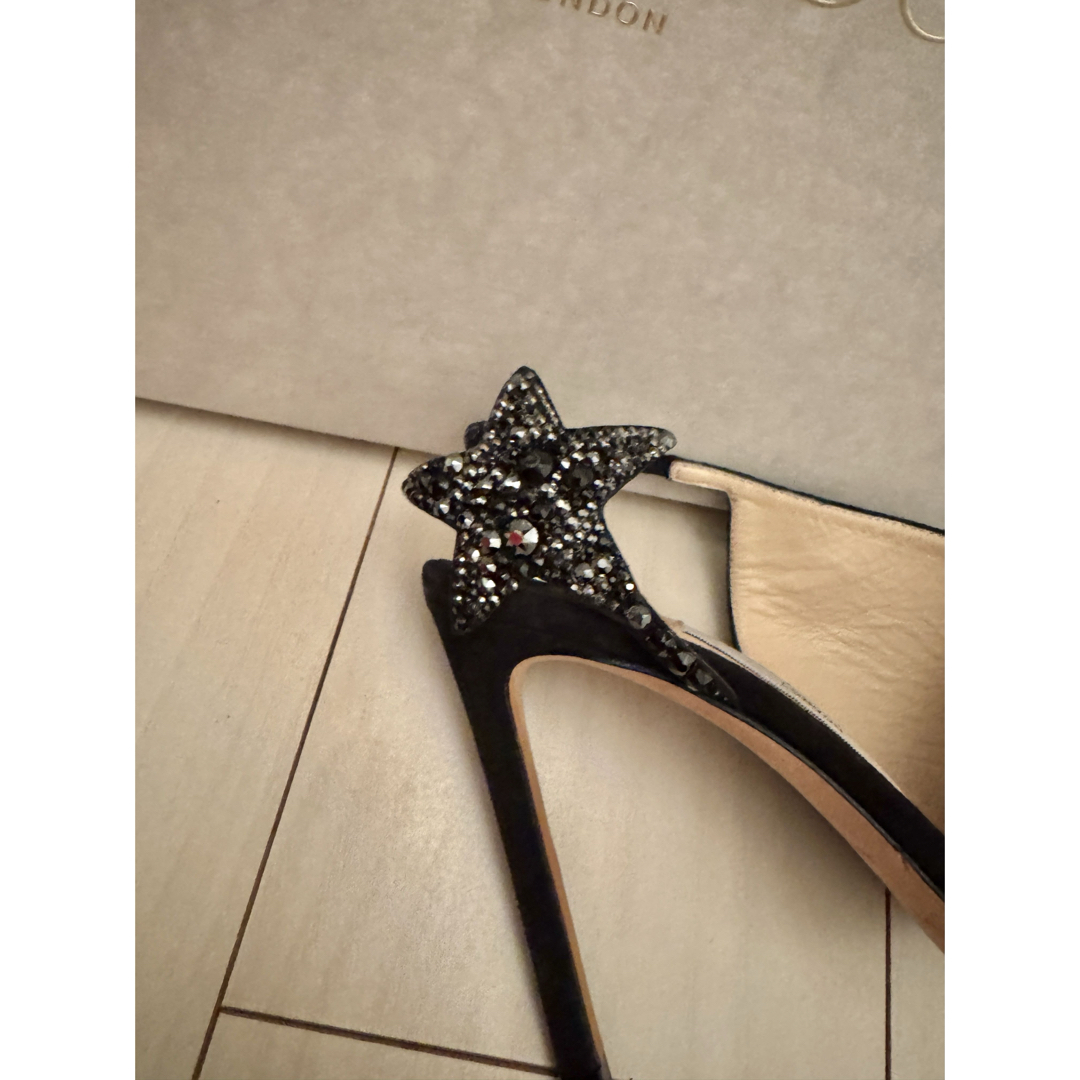 日本未入荷 JIMMYCHOO 星ブラックスエード パンプス ハイヒール 37 日本未入荷 JIMMYCHOO 星ブラックスエード パンプス ハイヒール 37
