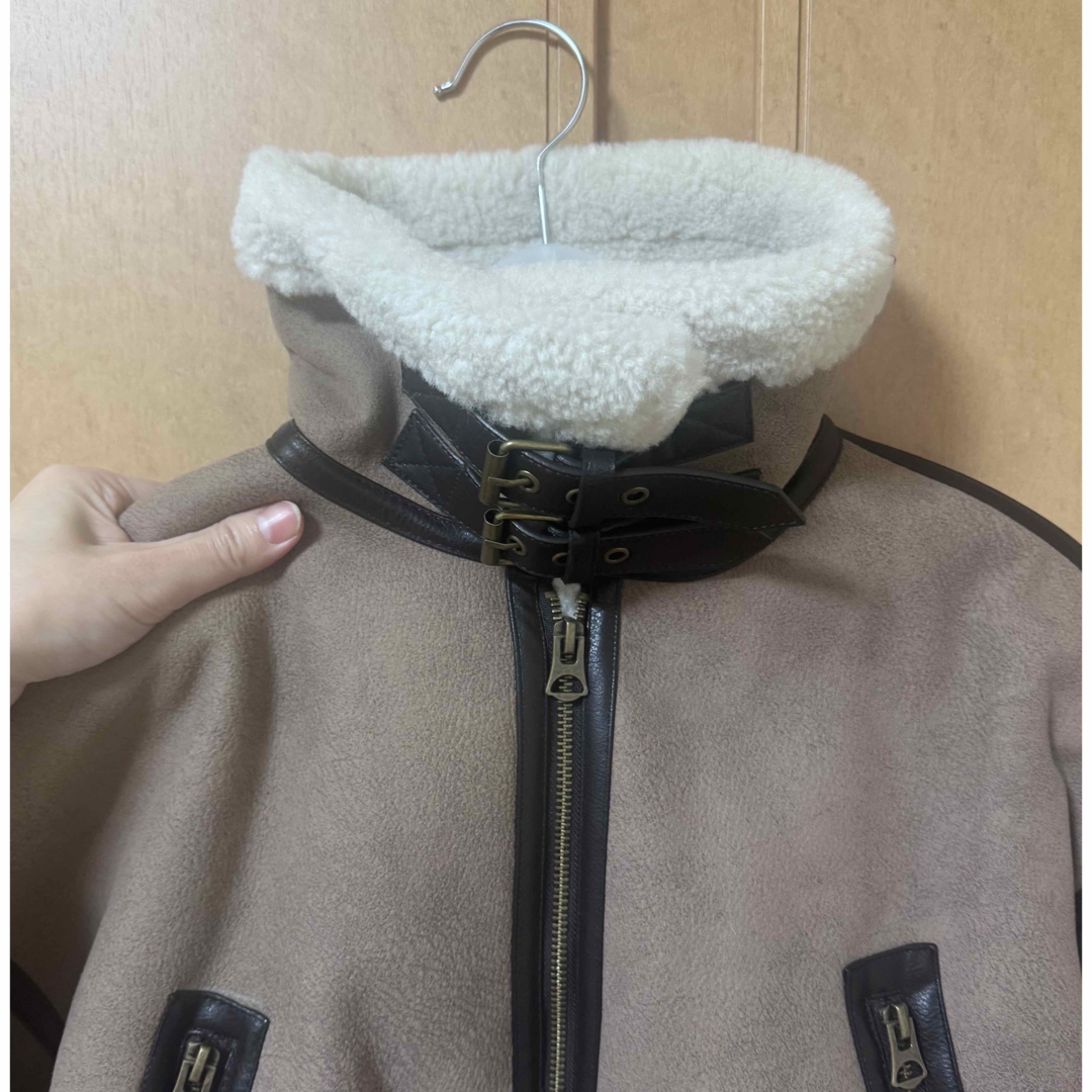 ✨美品✨ ZARA ザラ ボアコート ムートンコート フード エクリュ 210.jpg