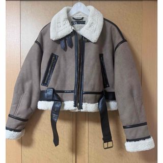 ZARA - ZARA もこもこムートン×スエード バイカラー異素材ノー ZARA - ZARA もこもこムートン×スエード バイカラー異素材ノー