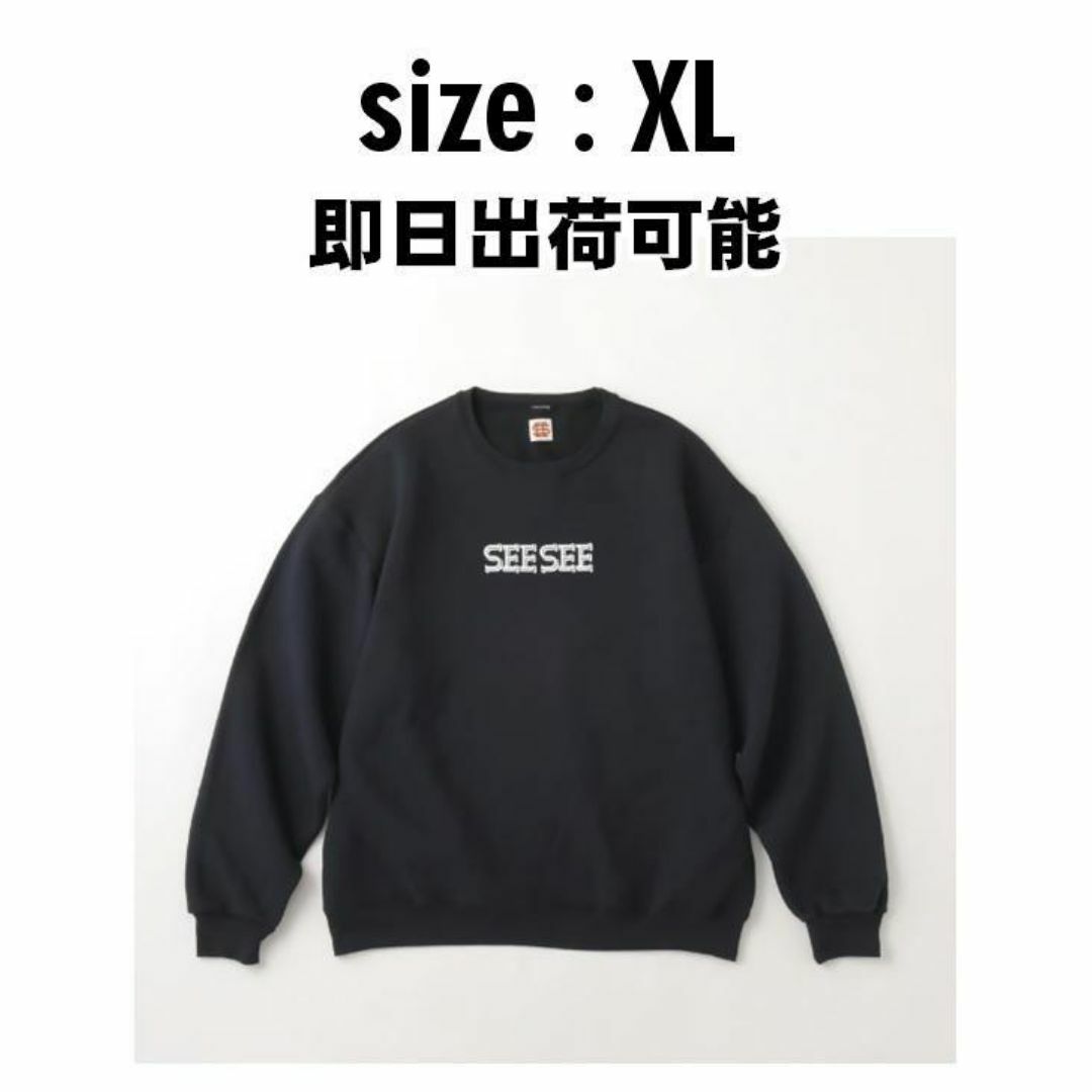 SEE SEE FONT LOGO CREW BLACK SEE SEE FONT LOGO CREW BLACK