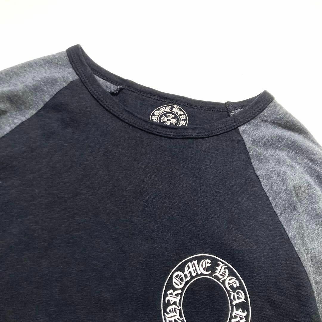 CHROME HEARTS ロンT スクロールロゴ ラグラン バイカラー M CHROME HEARTS ロンT スクロールロゴ ラグラン バイカラー M
