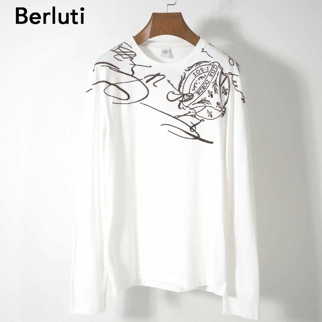 ベルルッティ カリグラフィー 刺繍 ロング Tシャツ 4-SK022 ベルルッティ カリグラフィー 刺繍 ロング Tシャツ 4-SK022
