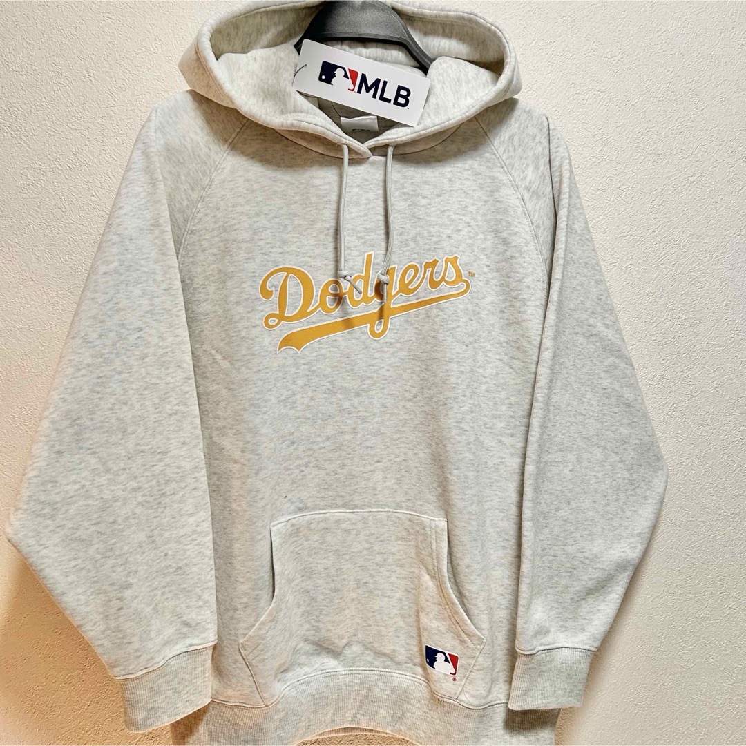 MLB - 【L】MLB ドジャース ロゴプリント裏起毛パーカー&パンツ MLB - 【L】MLB ドジャース ロゴプリント裏起毛パーカー&パンツ
