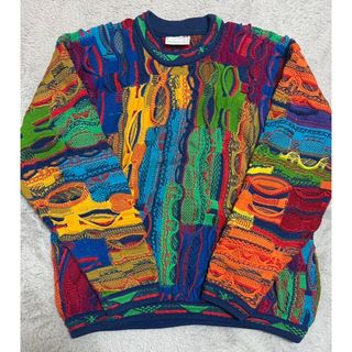 COOGI - 希少 ビンテージ COOGI Vネック3Dニット M 菅田将暉の COOGI - 希少 ビンテージ COOGI Vネック3Dニット M 菅田将暉の