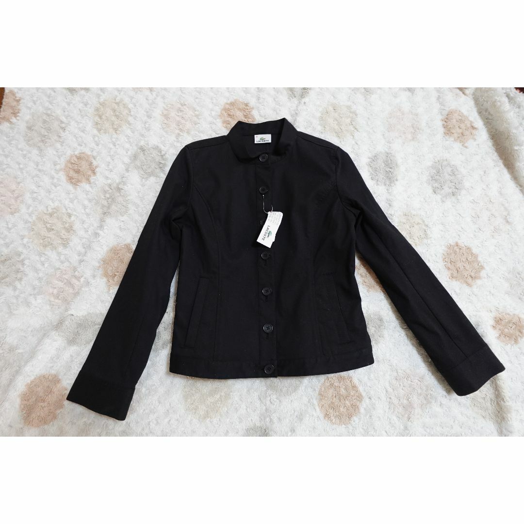 LACOSTE - 新品☆ラコステ　LACOSTE　ストレッチ　レディース　ジャケット　黒　４０　M