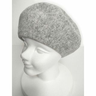 カシラ(CA4LA)のCA4LA KTZ02225 羊毛 ウール キャップ 帽子 ベレー帽 グレー レディース カシラ【中古】4-1221A∞(ハンチング/ベレー帽)