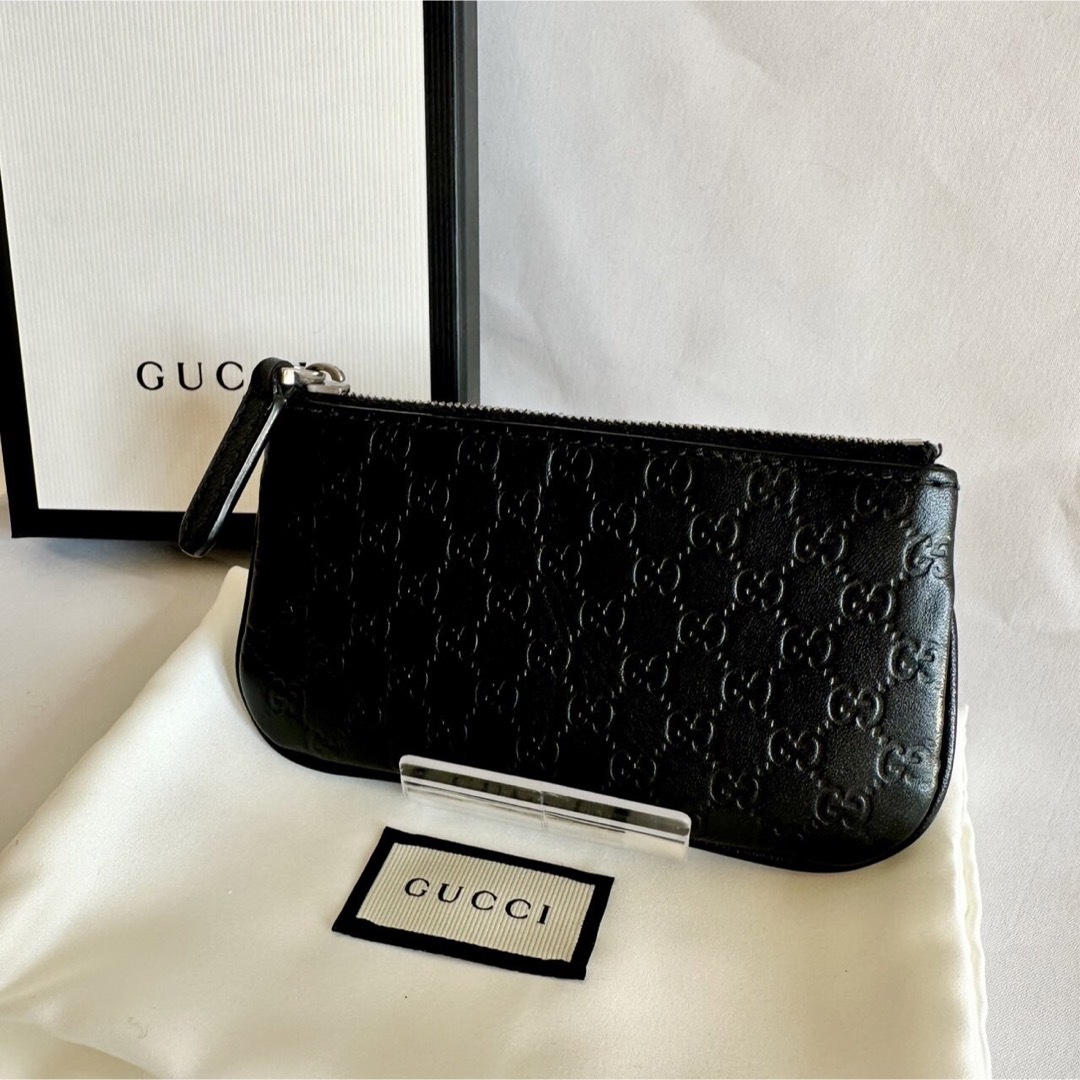 良品】GUCCI グッチ グッチシマ ブラック 小銭入れ キーケース 良品】GUCCI グッチ グッチシマ ブラック 小銭入れ キーケース