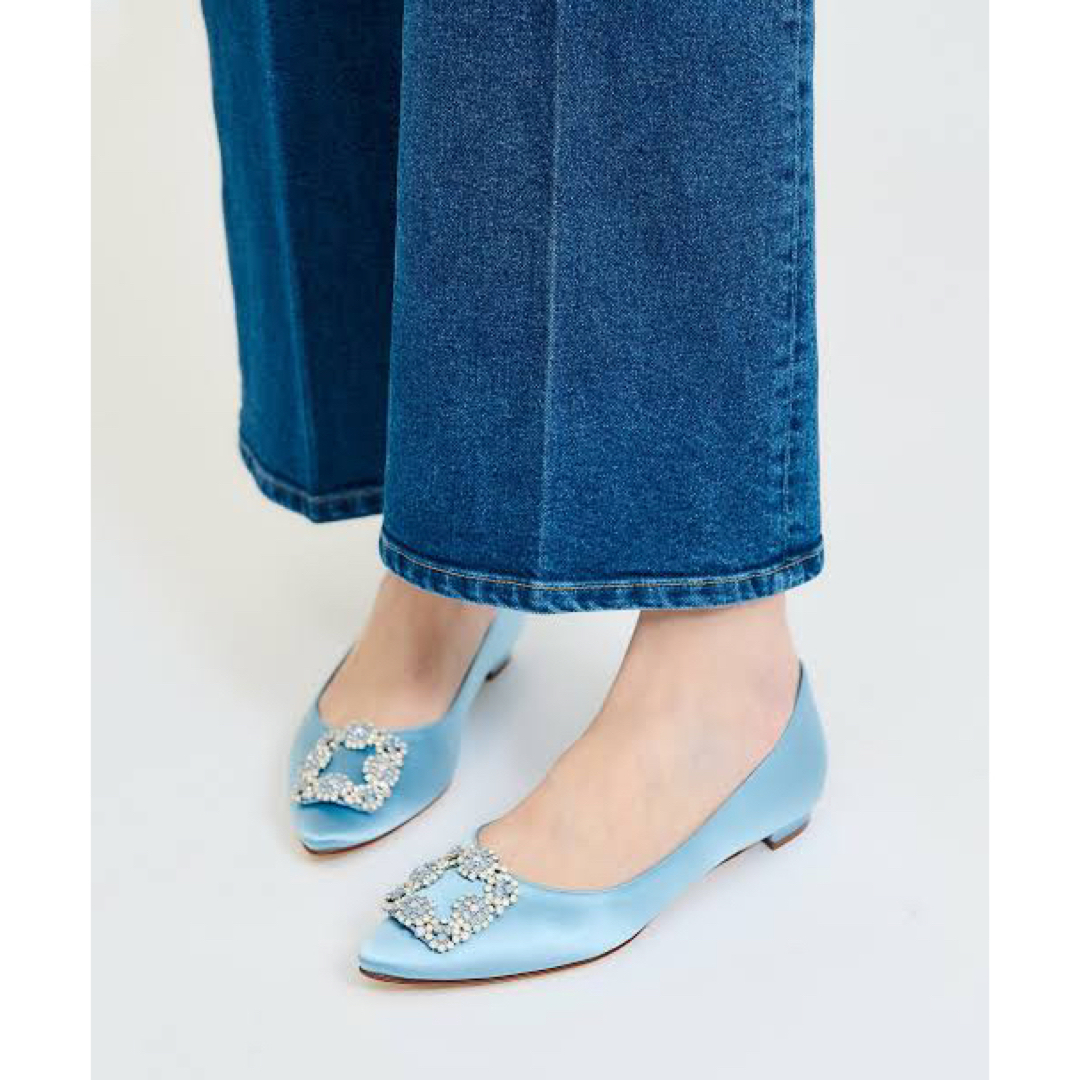 新品 MANOLO BLAHNIK マノロブラニク ハンギシ フラットシューズ 新品 MANOLO BLAHNIK マノロブラニク ハンギシ フラットシューズ