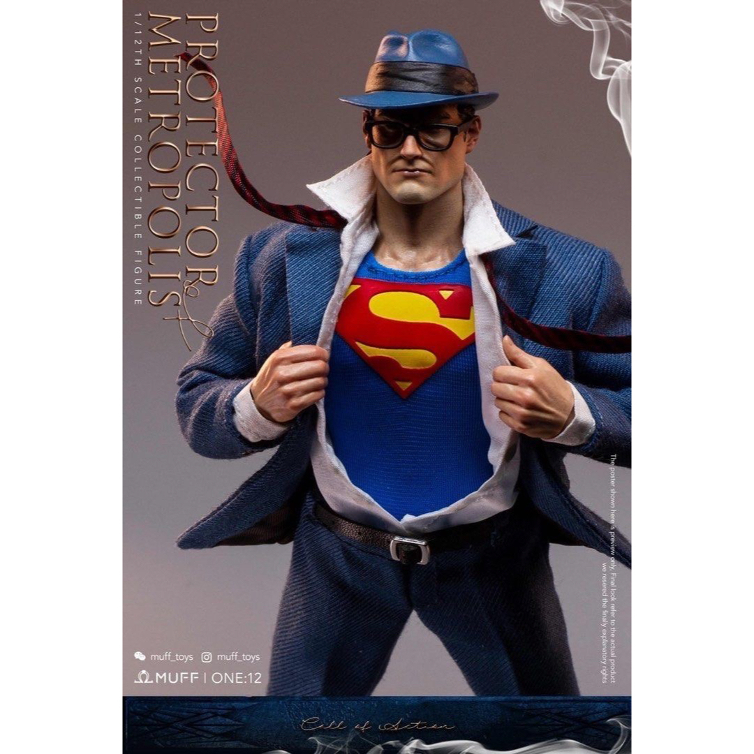 MUFFTOYS MF05 スーパーマン 1/12フィギュア クラーク・ケントの MUFFTOYS MF05 スーパーマン 1/12フィギュア クラーク・ケントの