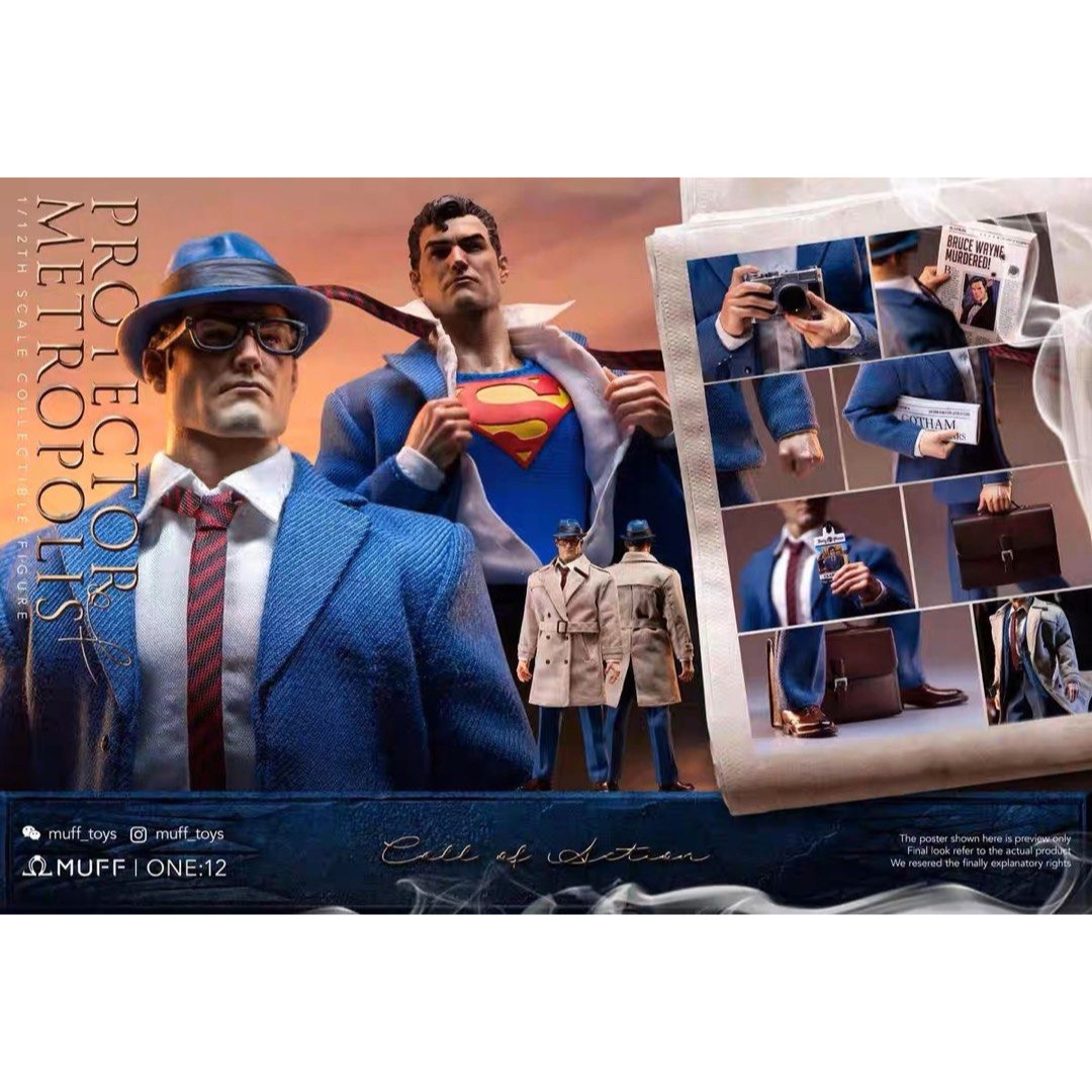 MUFFTOYS MF05 スーパーマン 1/12フィギュア クラーク・ケントの MUFFTOYS MF05 スーパーマン 1/12フィギュア クラーク・ケントの