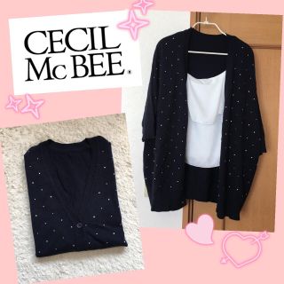 セシルマクビー(CECIL McBEE)のセシルマクビー ★ ストーン付カーディガン(カーディガン)