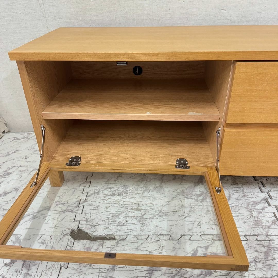 21159 ガラス扉 ローボード テレビ台引き出し収納付き 無印良品 SEII 21159 ガラス扉 ローボード テレビ台引き出し収納付き 無印良品 SEII
