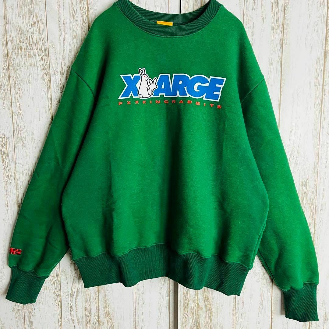 限定コラボ】FR2 XLARGE⭐︎色情兎 センターロゴプリントTシャツ 限定コラボ】FR2 XLARGE⭐︎色情兎 センターロゴプリントTシャツ