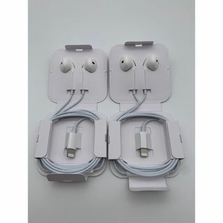 アップル(Apple)の2個セット　Apple純正　イヤホン　有線イヤフォン　ライトニング　アイホン純正(ヘッドフォン/イヤフォン)