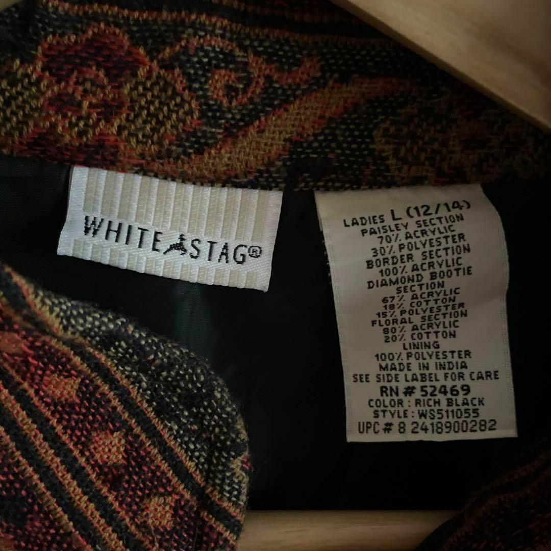 47 WHITE STAG ジャケット コート ペイズリー 花柄 アウターの 47 WHITE STAG ジャケット コート ペイズリー 花柄 アウターの