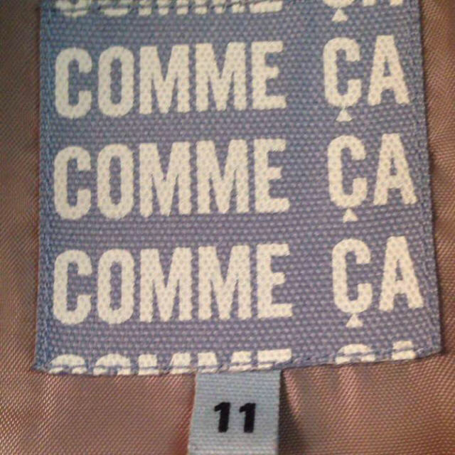 COMME ÇA COLLECTION(コムサコレクション)のCOMME CA レザージャケット 革コムサクリームイエロー レディースのジャケット/アウター(トレンチコート)の商品写真