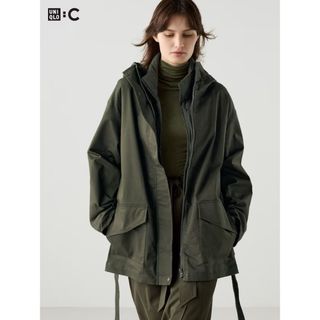 UNIQLO - UNIQLO:C 3WAYコットンオーバーサイズハーフコート XS UNIQLO - UNIQLO:C 3WAYコットンオーバーサイズハーフコート XS