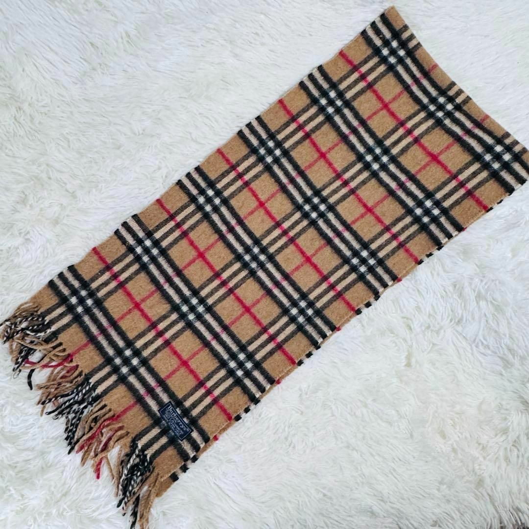 美品✨英国製 バーバリー カシミヤ 100%マフラー ノバチェック 美品✨英国製 バーバリー カシミヤ 100%マフラー ノバチェック
