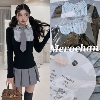 Darich - ダーリッチ シャツドッキングニットミニワンピース Darich - ダーリッチ シャツドッキングニットミニワンピース