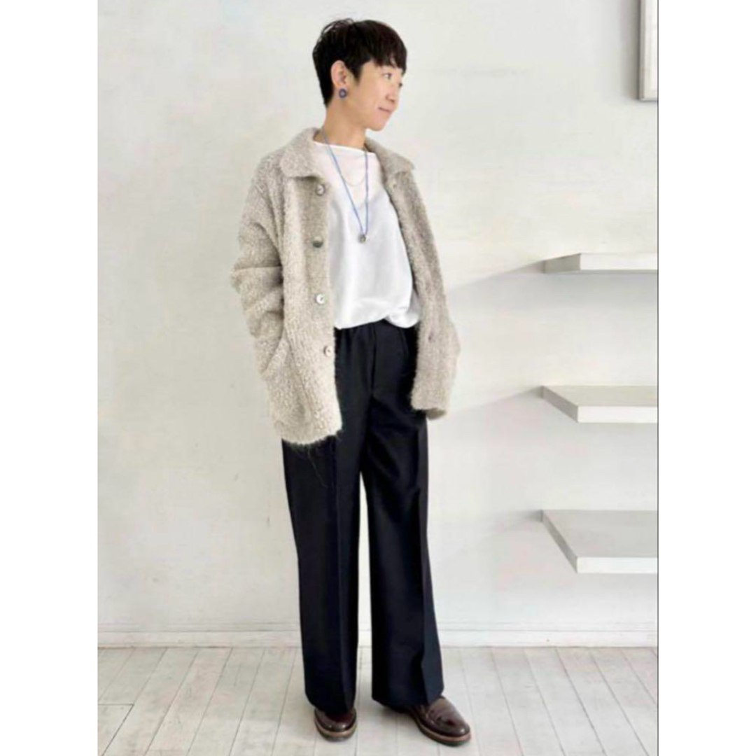 GALERIE VIE ループヤーンミラノリブ カバーオール【定価4.9万 GALERIE VIE ループヤーンミラノリブ カバーオール【定価4.9万