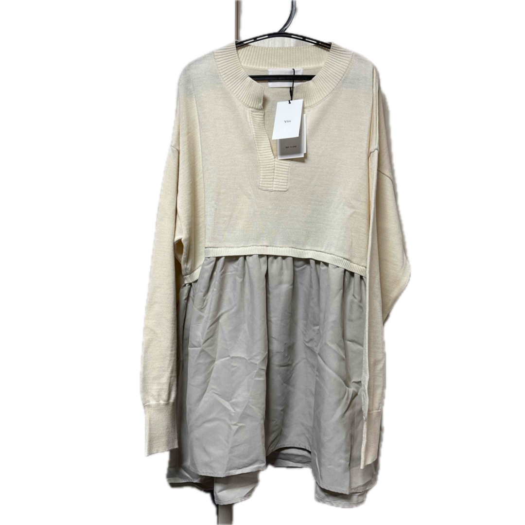 SCOT CLUB - Vin ニットサテンドッキングトップス スコット SCOT CLUB - Vin ニットサテンドッキングトップス スコット
