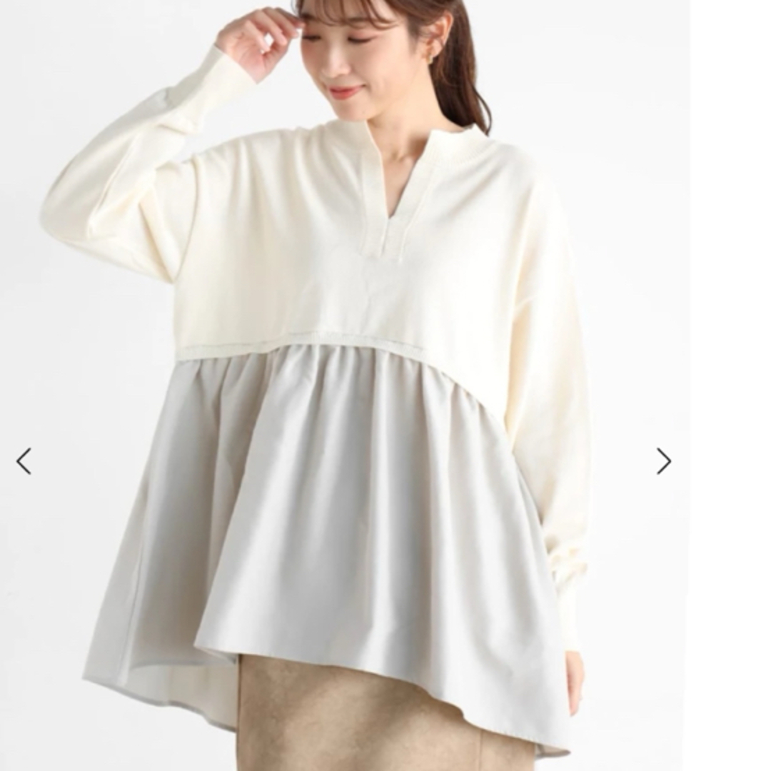 SCOT CLUB - Vin ニットサテンドッキングトップス スコット SCOT CLUB - Vin ニットサテンドッキングトップス スコット