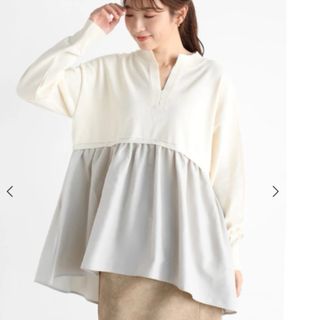 SCOT CLUB - Vin ニットサテンドッキングトップス スコット SCOT CLUB - Vin ニットサテンドッキングトップス スコット