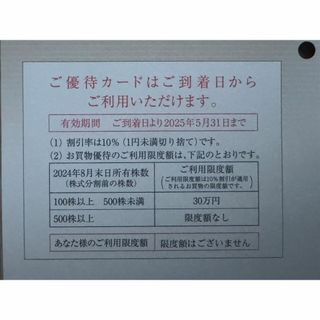 高島屋 株主優待カード　限度額なし　女性名義(その他)