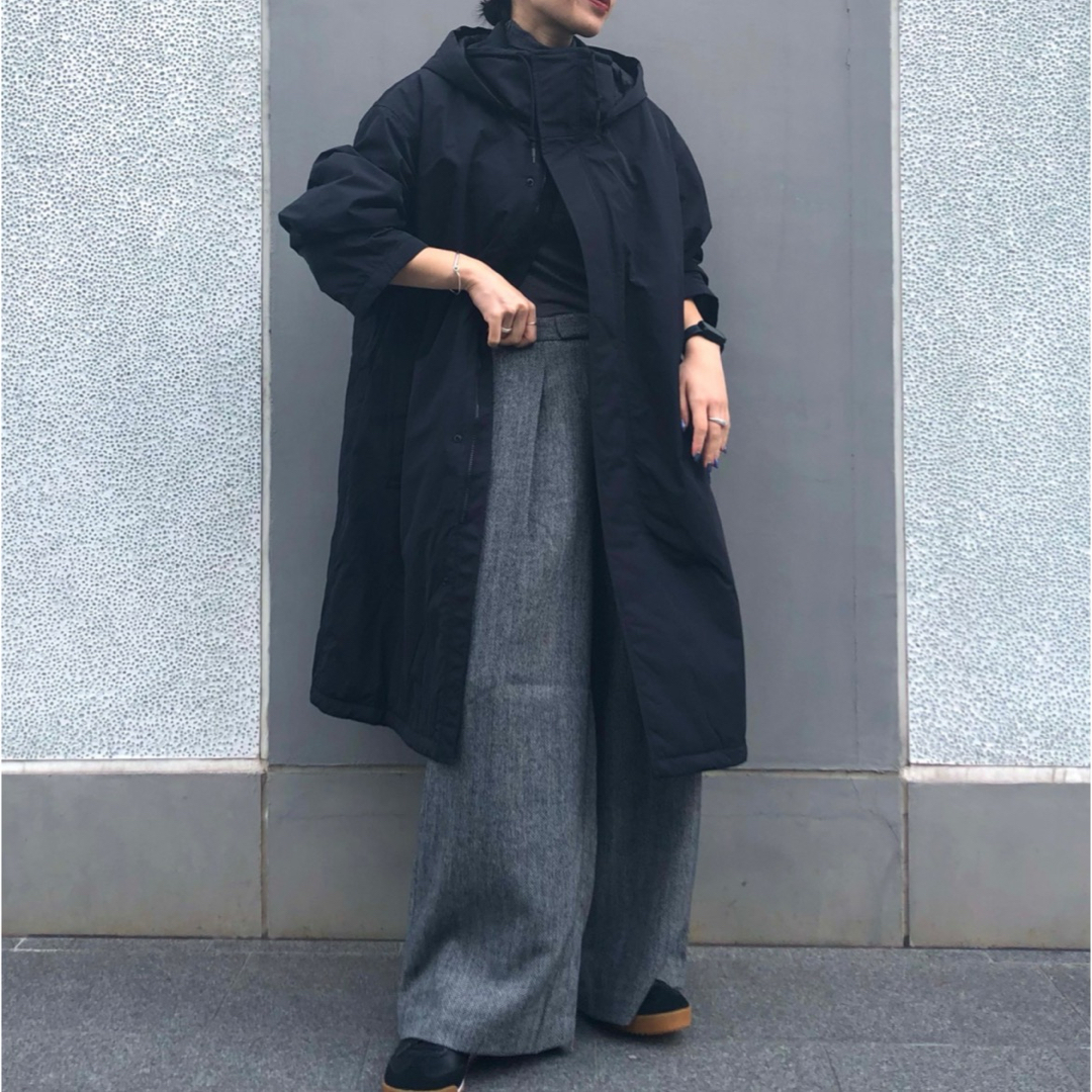 UNIQLO:C ユニクロC フーデッドコート ブラック Lサイズ 新品未使用 UNIQLO:C ユニクロC フーデッドコート ブラック Lサイズ 新品未使用