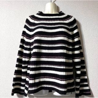 GLOBAL WORK - GLOBALWORK ボーダーニット りぶ編みかわいい GLOBAL WORK - GLOBALWORK ボーダーニット りぶ編みかわいい