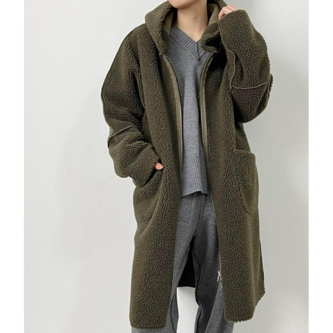 LOU Andrea/ルーアンドレア MOUTON FAKE HOOD COAT LOU Andrea/ルーアンドレア MOUTON FAKE HOOD COAT