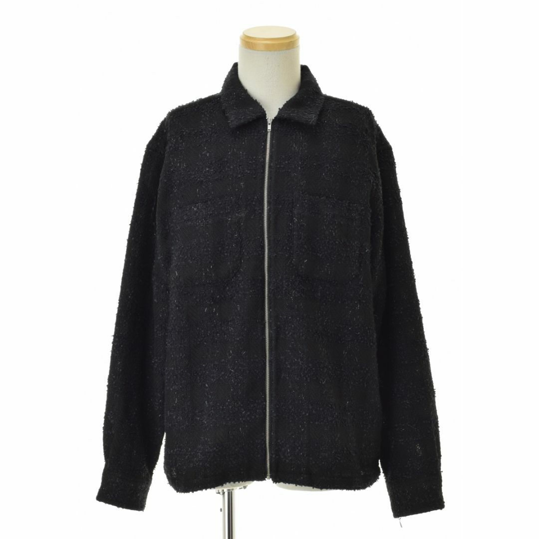 Supreme - 【SUPREME】24AW Boucle Zip Up Shirt Black長袖 Supreme - 【SUPREME】24AW Boucle Zip Up Shirt Black長袖