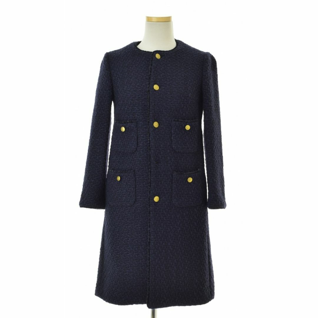 MADISONBLUE - 【MADISONBLUE】MB184-1004 TWEED NOCOLLAR LONG MADISONBLUE - 【MADISONBLUE】MB184-1004 TWEED NOCOLLAR LONG