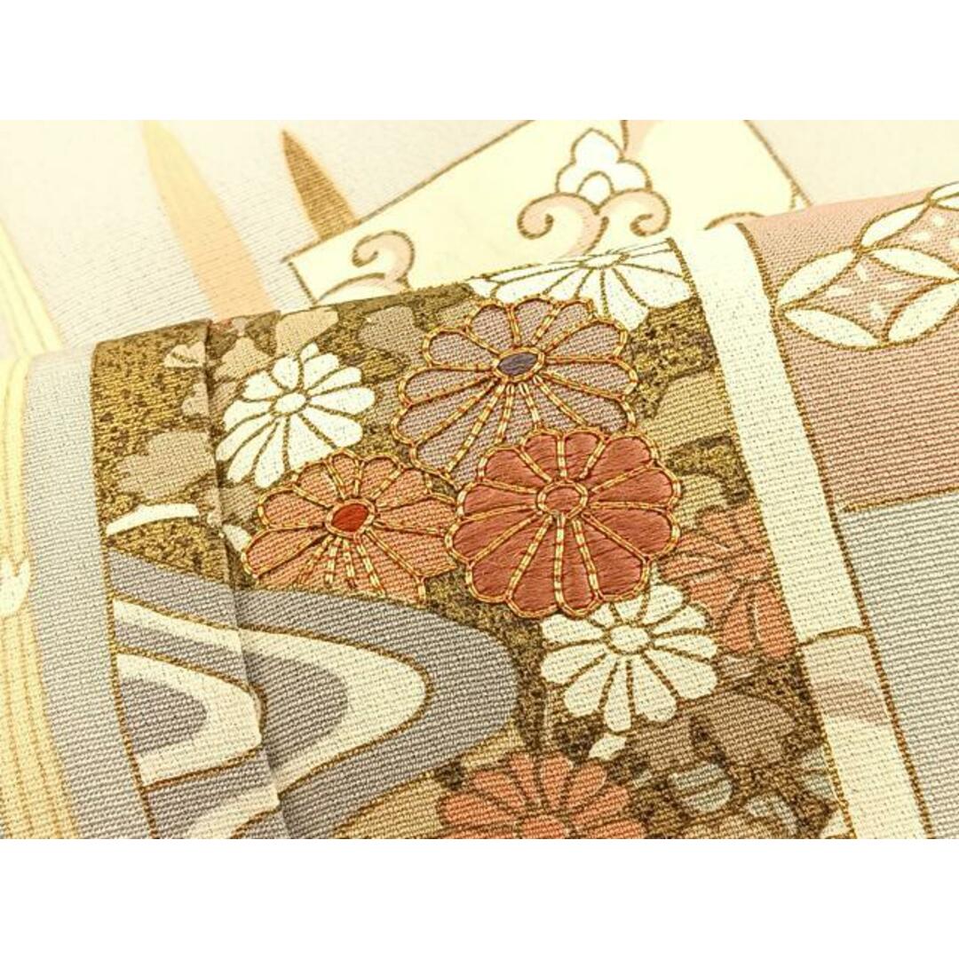 E0802☆着物淡雪☆正絹 一つ紋訪問着 金彩加工 刺繍 共八 E0802☆着物淡雪☆正絹 一つ紋訪問着 金彩加工 刺繍 共八