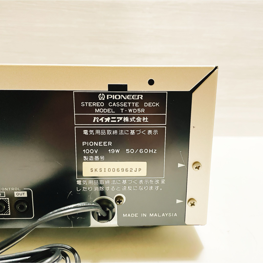 パイオニア ダブルカセットデッキT-WD5R パイオニア ダブルカセットデッキT-WD5R