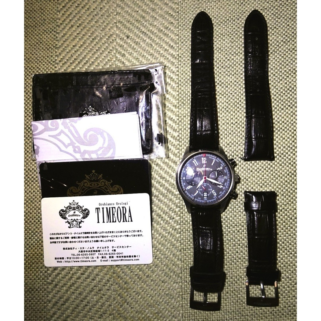 Orobianco(オロビアンコ)のOrobianco（クロノグラフ）（純正予備ベルト、説明書/交換ベルト付） メンズの時計(腕時計(アナログ))の商品写真